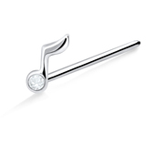 Interesting Design Silver Straight Nose Stud NSKA-858